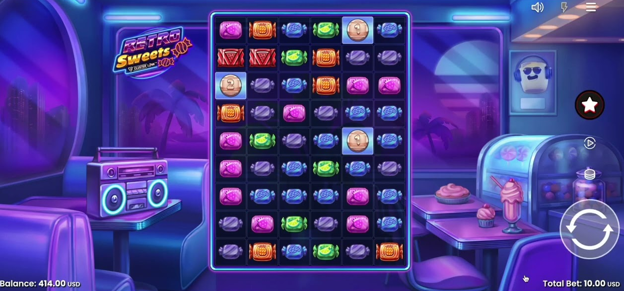 Retro Sweets Push Gaming &mdash; cascading fruit-reel con RTP 96,16% su Excitewin