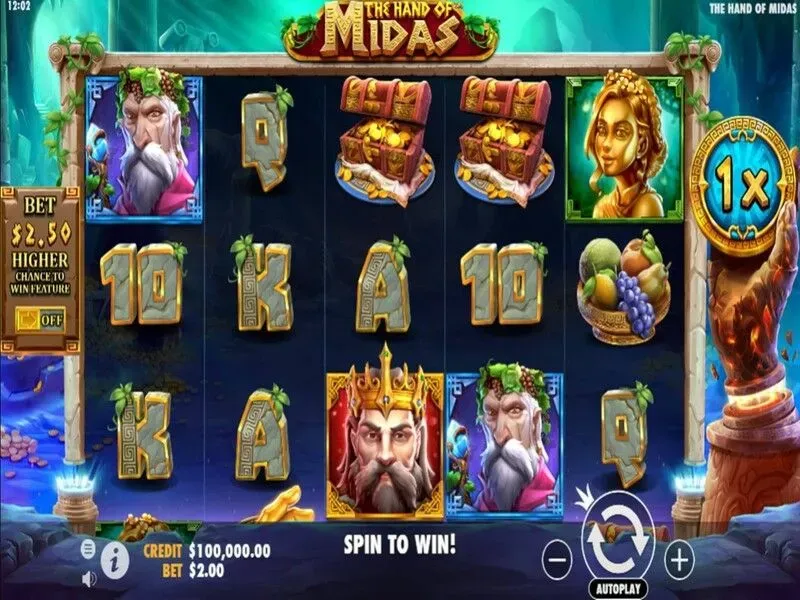 The Hand of Midas Pragmatic Play &mdash; Golden Symbols con RTP 96,55% su Excitewin